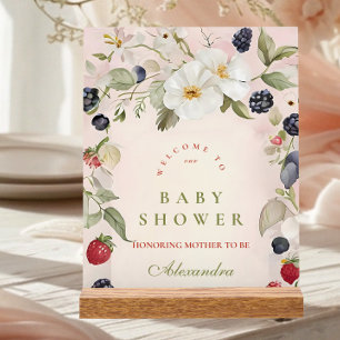Señal Acrílica Berry Sweet Baby Shower