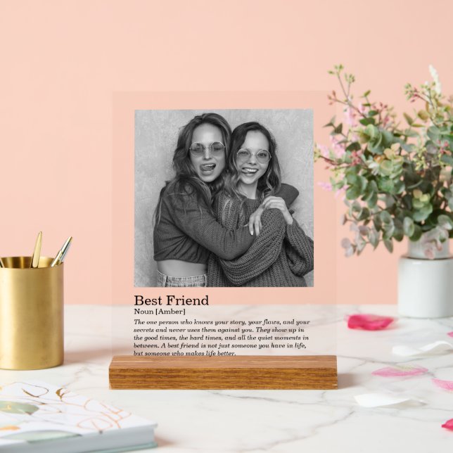 Señal Acrílica Best Friend dictionary Definition wedding gift (Boda)