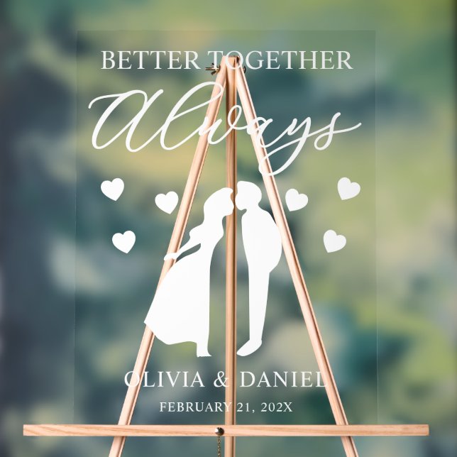 Señal Acrílica Better Together Always Custom Wedding (Neutral )