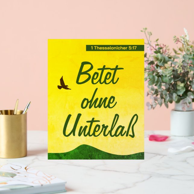 Señal Acrílica Biblia en alemán versus motivación (Boda)