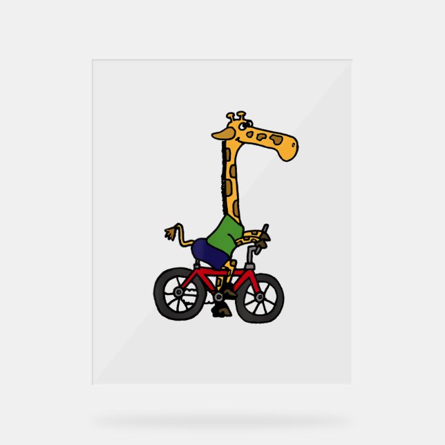 Señal Acrílica Bicicleta Guay Giraffe Riding (Anverso)