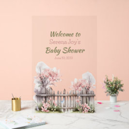 Señal Acrílica Bienvenida a Baby Shower