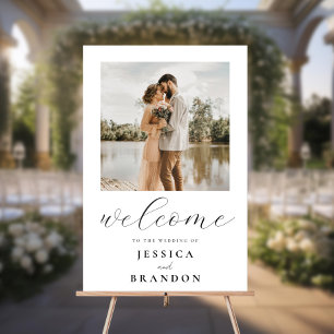 Señal Acrílica Bienvenida a Boda de fotografía simple en Moda bla