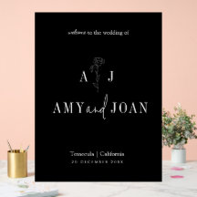 Bienvenida a Boda floral Minimalista de Moda moder