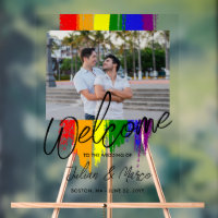 Bienvenida a Boda LGBTQ de la foto de Paint Stroke