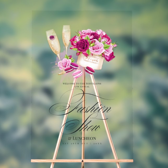 Señal Acrílica Bienvenida a Glam Fashion Show (Neutral )