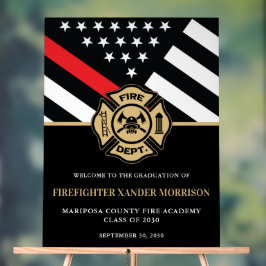 Señal Acrílica Bienvenida a graduación de la Academia de Bomberos