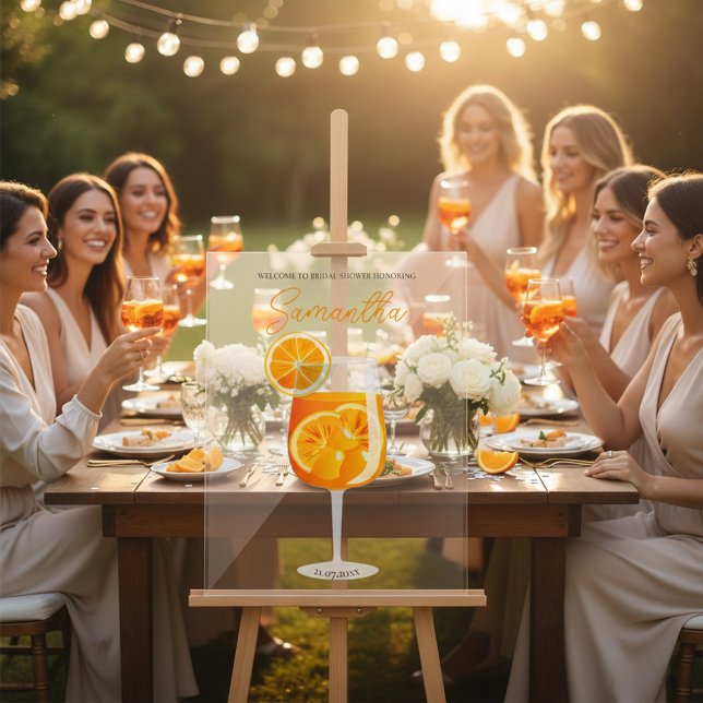 Señal Acrílica Bienvenida a la Despedida de Soltera con Aperol Sp (Subido por el creador)