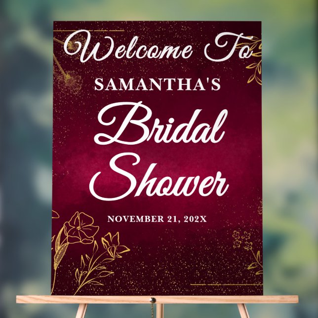 Señal Acrílica Bienvenida a la despedida de soltera de otoño Burg (Neutral )