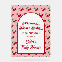 Bienvenida a la ducha de bebé Cherry Kissed