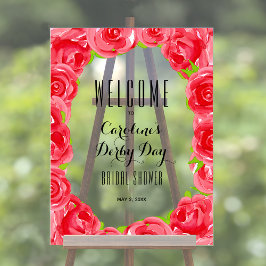 Señal Acrílica Bienvenida a la ducha de novias estilo Roses Roses