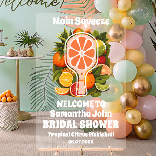 Señal Acrílica Bienvenida a la ducha de novias Retro Citrus Pickl
