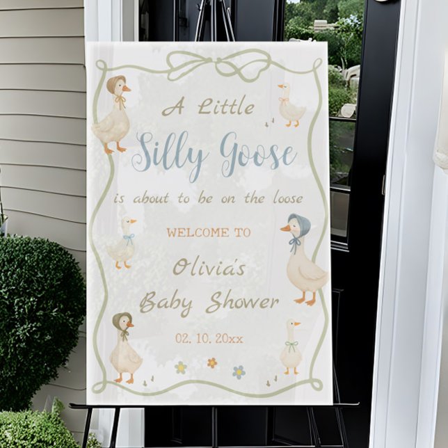 Señal Acrílica Bienvenida a la fiesta de bebé Silly Goose (Subido por el creador)