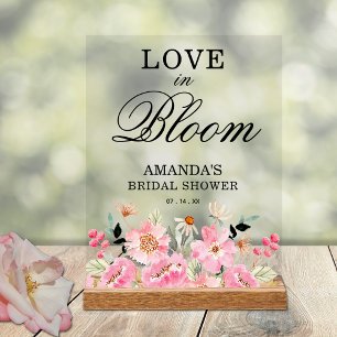 Señal Acrílica Bienvenida a la fiesta de boda Love in Bloom Wildf