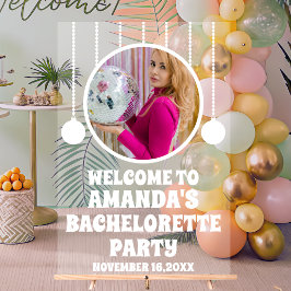Señal Acrílica Bienvenida a la fiesta de la Bachelorette de la fo