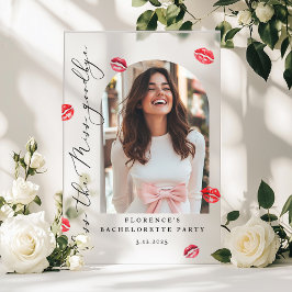 Señal Acrílica Bienvenida a la fiesta de Miss Adiós Bachelorette