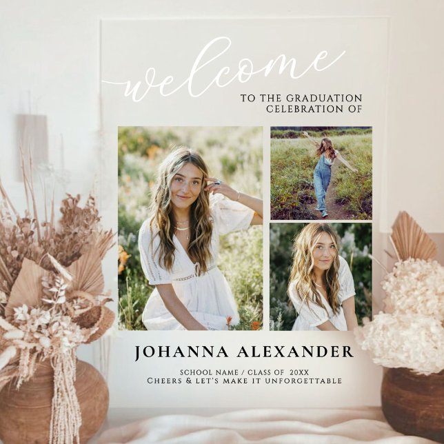 Señal Acrílica Bienvenida a la graduación de 3 fotos de Acrylic M (Subido por el creador)