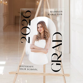 Señal Acrílica Bienvenida a la graduación de fotografía de clase 