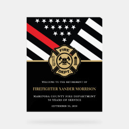 Señal Acrílica Bienvenida a la jubilación del Departamento de Bom