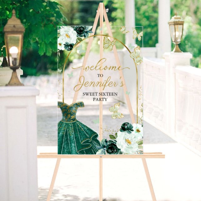 Señal Acrílica Bienvenida a la Mariposa Verde Esmeralda 16 (Subido por el creador)