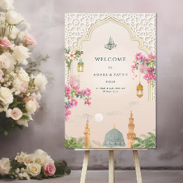 Señal Acrílica Bienvenida a Nikah de Masjid An-Nabawi | Boda Islá
