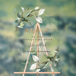 Señal Acrílica Bienvenida a PixDezines Gum Eucalyptus