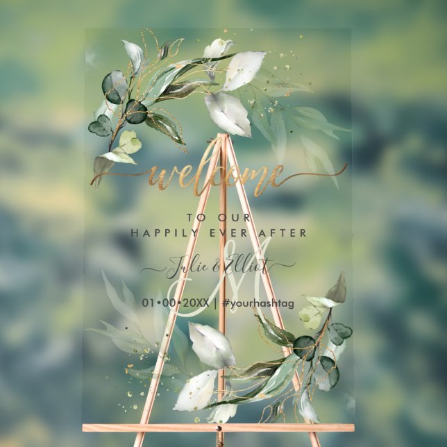 Señal Acrílica Bienvenida a PixDezines Gum Eucalyptus (Neutral )