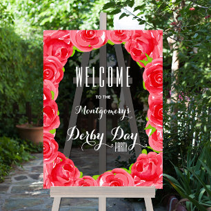 Señal Acrílica Bienvenida a Red Roses Derby Fiesta