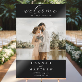 Señal Acrílica Bienvenida a un Boda fotográfico elegante y modern