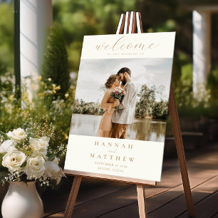 Señal Acrílica Bienvenida a un Boda fotográfico elegante y modern