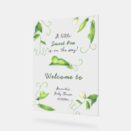 Señal Acrílica Bienvenida al baby shower de Little Sweet Pea