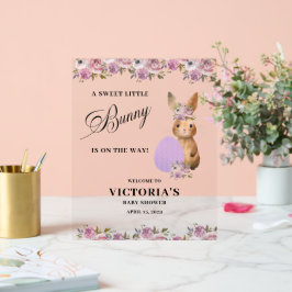 Señal Acrílica Bienvenida al Baby Shower de Pascua