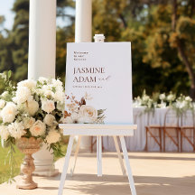 Bienvenida al Boda acuático Boho Floral Otoño