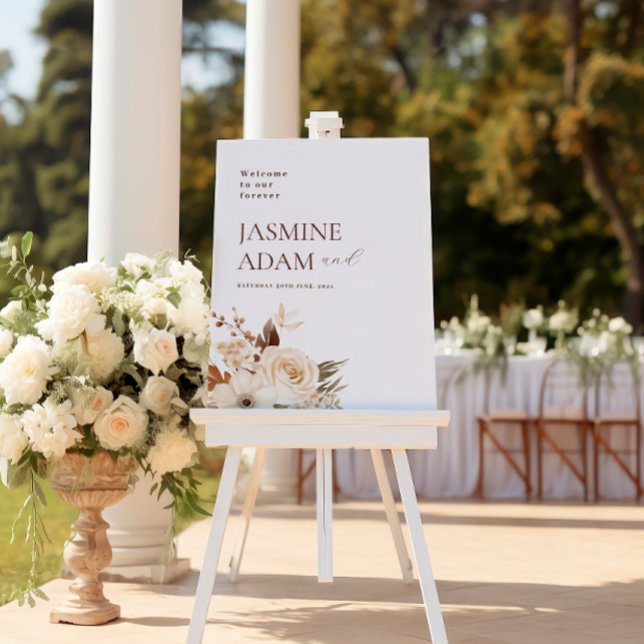 Señal Acrílica Bienvenida al Boda acuático Boho Floral Otoño (Subido por el creador)