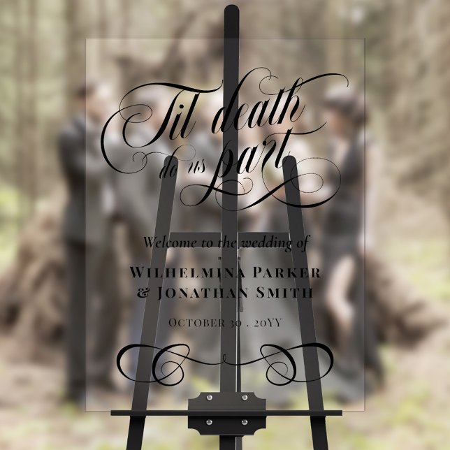 Señal Acrílica Bienvenida al Boda de la Parte Negra hasta la muer (Subido por el creador)