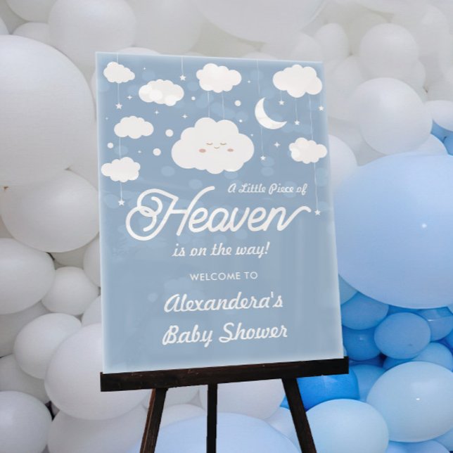 Señal Acrílica Bienvenida Baby Shower de Blue Heaven (Subido por el creador)