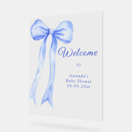 Señal Acrílica bienvenida baby shower fiesta arco azul