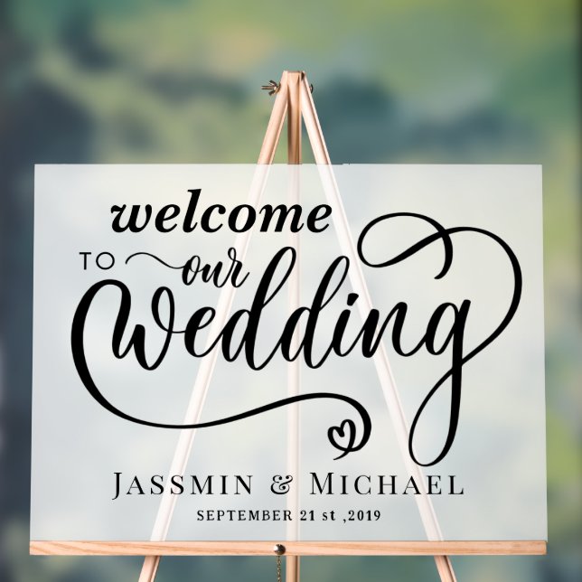 Señal Acrílica Bienvenida boda (Neutral )