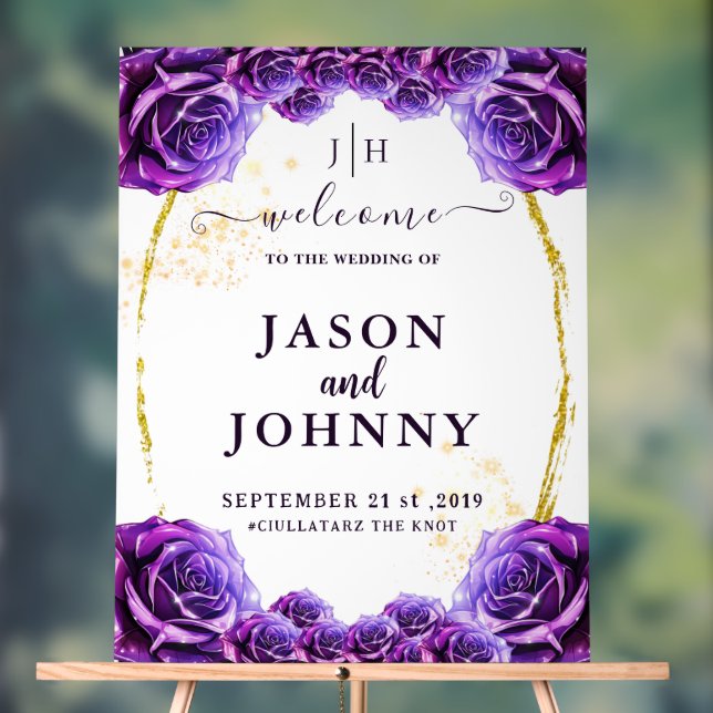 Señal Acrílica Bienvenida boda (Neutral )