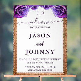 Señal Acrílica Bienvenida boda