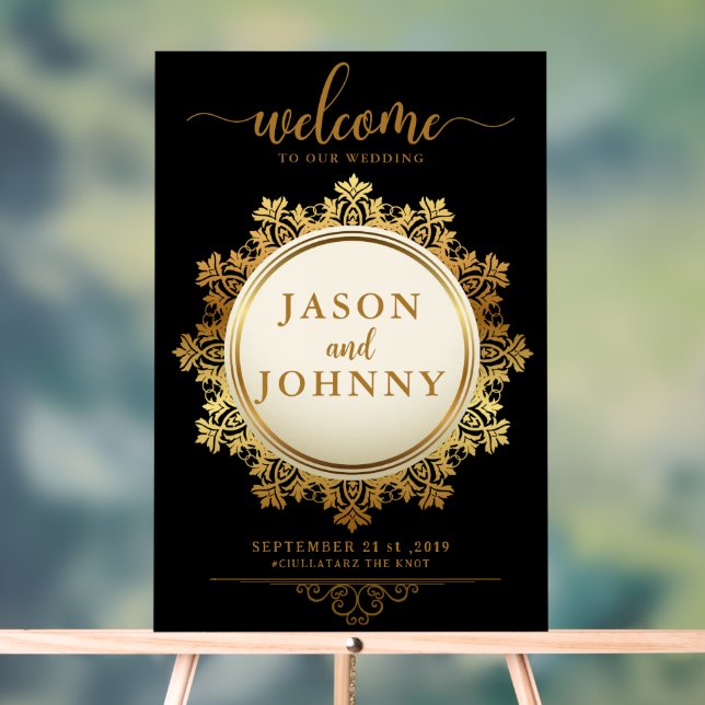 Señal Acrílica Bienvenida boda (Neutral )