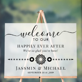 Señal Acrílica Bienvenida boda