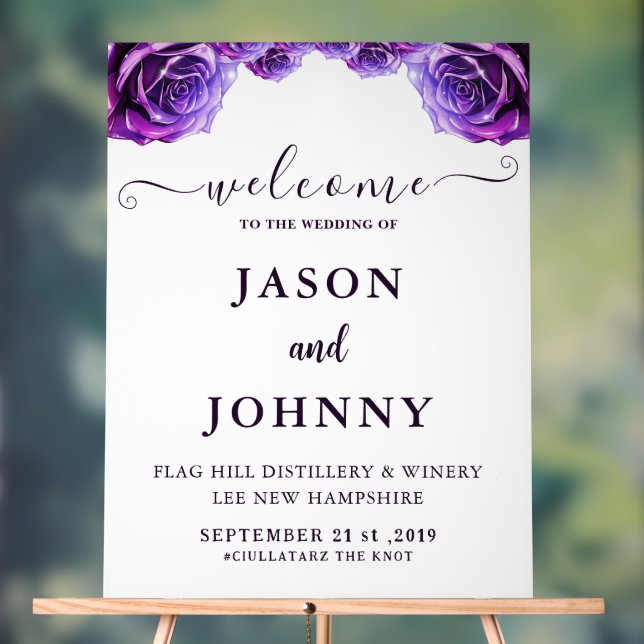 Señal Acrílica Bienvenida boda (Neutral )