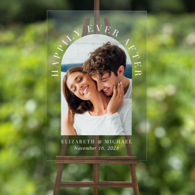 Señal Acrílica Bienvenida Boda blanco de la foto del Arco de la m (Subido por el creador)