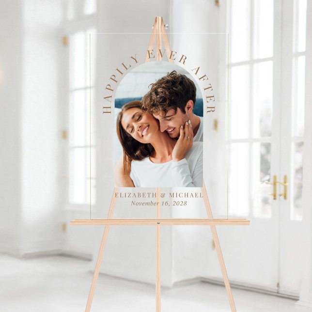 Señal Acrílica Bienvenida Boda de Oro de la Foto Arco Elegante (Subido por el creador)
