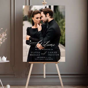 Señal Acrílica Bienvenida Boda elegante de fotografía fotográfica