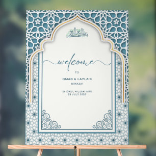 Señal Acrílica Bienvenida Boda islámico personalizado