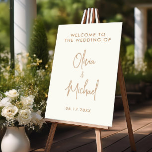 Señal Acrílica Bienvenida Boda simple y moderna