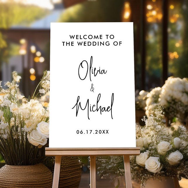 Señal Acrílica Bienvenida Boda simple y moderna (Subido por el creador)