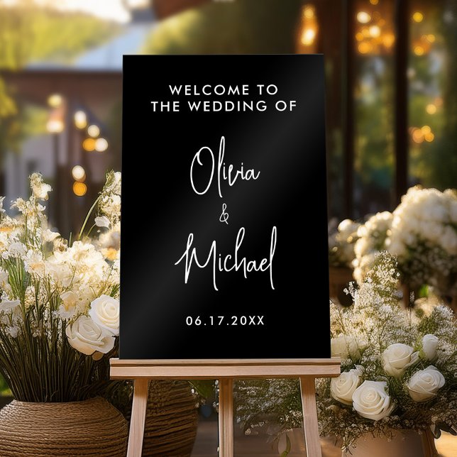 Señal Acrílica Bienvenida Boda simple y moderna (Subido por el creador)